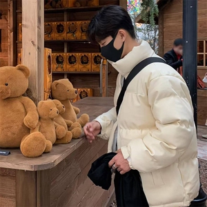 冬新款棉服男式休闲加厚短款皮棉衣立领棉衣外套716A-B155-P138图片