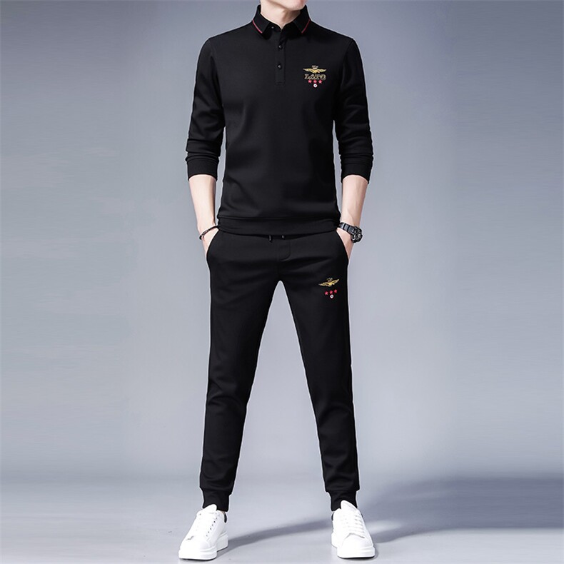 SA8326-2钱塘2020-2商务休闲简约百搭中青年男士套装卫衣P152,男装休闲套装,钱塘207-2