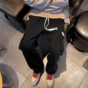 工装裤男韩版潮流大口袋个性帅2024春季新款ins宽松长裤K4758-P36