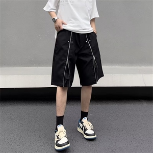 休闲短裤男韩版潮流高街帅气拉链2024夏季新款ins五分裤K3867-P37图片