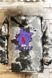 MC49087-P135 日系潮棉衣男大码派克服男工装棉服外套棉袄 砖墙图片