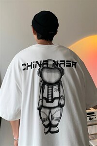 夏季大码china宇航员太空人圆领印花短袖T恤 A071-9001-P30图片