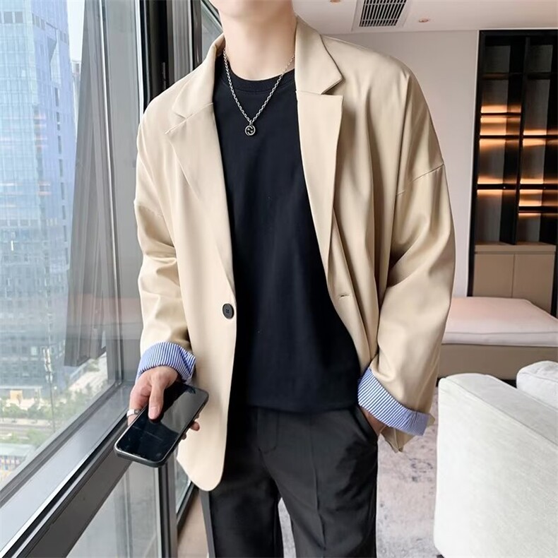 禁欲系英伦雅痞风西服男设计感dk制服痞帅休闲西装A7P55图片