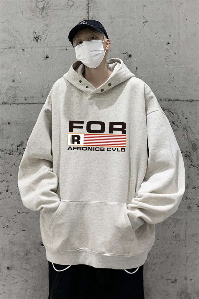 供抖音丶重磅高品棉350克排扣连帽FOR卫衣LW6124-特p58控78,男装卫衣,星座508（原C305）