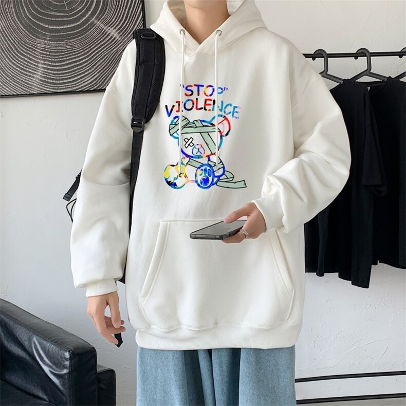 L2613P48港风2024秋冬新款大码潮男连帽情侣卫衣男连帽外套,男装卫衣,星座510A-1