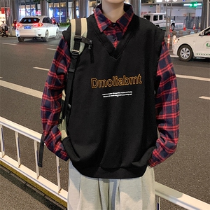 春新品polo领卫衣男上衣服百搭假两件格子拼接衬衫 现货 W385-P42图片