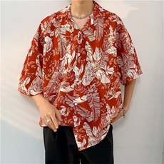 夏季新款衬衫潮流慵懒男方领衬衫P30，男装衬衫，星座1116-2