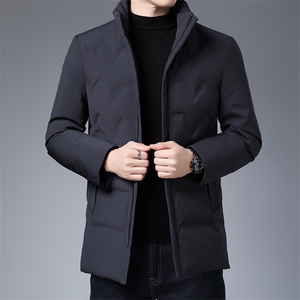 冬季新款羽绒服中年男士立领常规厚款90%羽绒外套KCN20829-5-P220图片