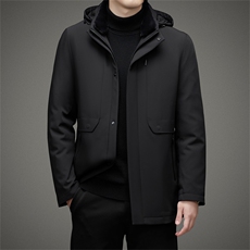 2023年新款水貂毛皮领羽绒服冬季中年男士爸爸装休闲加厚保暖外套，男装羽绒服，电商B212（原钱塘6029）