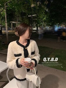 拼接皮毛外套图片