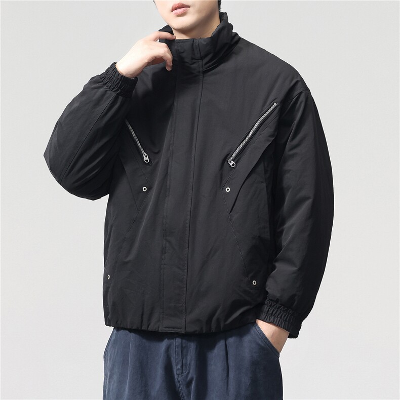 夹棉2025秋冬新款立领工装夹克男女户外登山服棉服,男装棉衣,电商D215