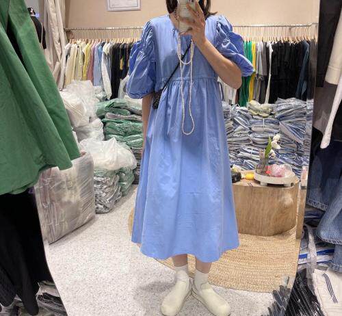 水洗棉宽松韩版连衣群，女装，艾曼拉