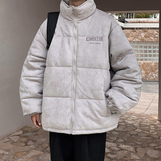美式麂皮绒潮牌加厚棉服（烧花工艺）XZ609-WT8601-P130-控168，男装棉衣，星座609