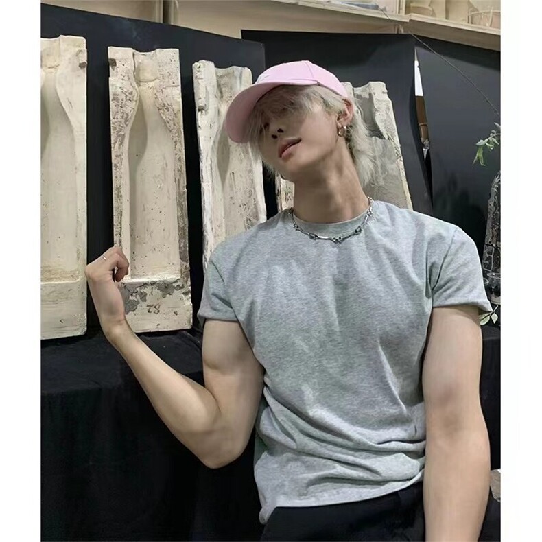 cleanfit短袖男款夏季美式小领口重磅正肩显肌肉健身休闲半袖T恤,男装T恤,星座1506