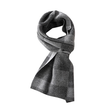 秋冬季羊绒简约休闲百搭时尚四平芝麻点男士围巾，围巾，云暖羊山羊绒