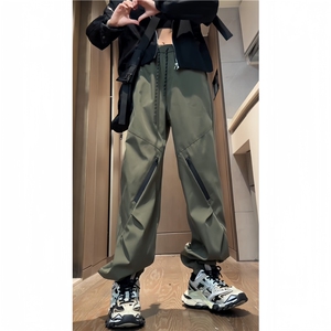 2024春新款束脚冲锋裤拉链设计宽松休闲裤B315-K24004-特p35控68图片