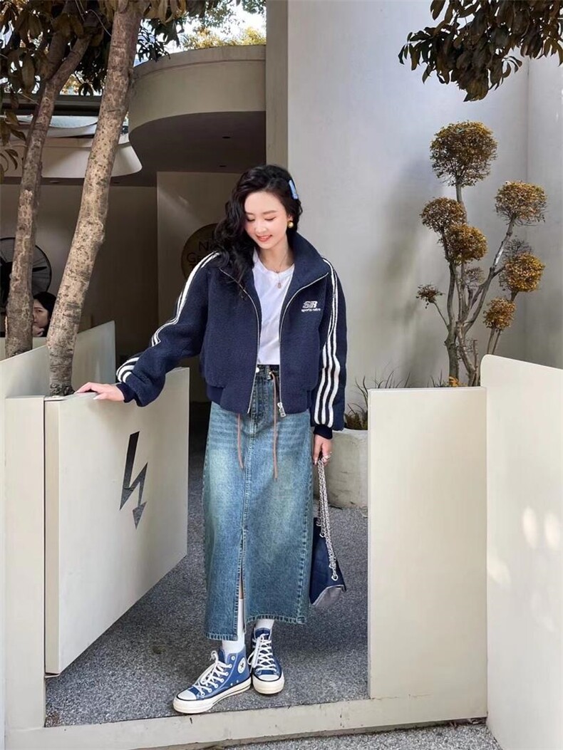 冬装新款毛毛短外套，女装短外套，玫瑰共和国