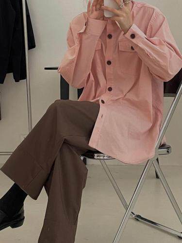 粉色?咖色高级色感秋天怎么可以少了衬衫呢，女装衬衫，molly fits