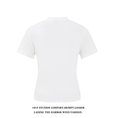 （女装）美式海星烫钻印花正肩小个子短款短袖T恤1015-T544-P55，女装T恤，四季星座1015