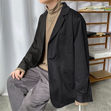 立秋新款现货纯棉休闲西装外套春秋薄款翻领上衣A351-X01-P90，男装西服套装，电商A351