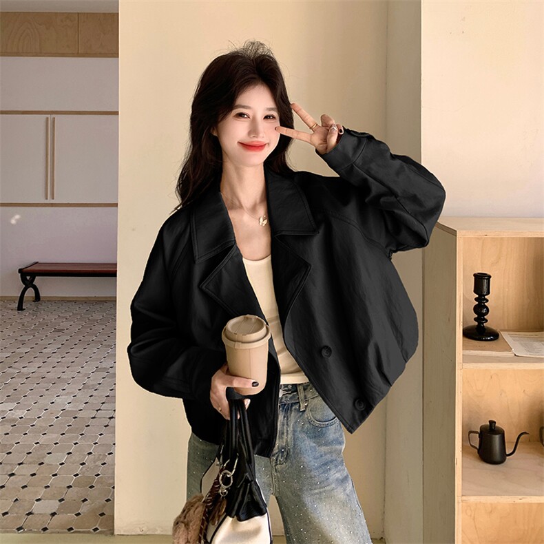 春季新款大货2026时尚软糯蛋白皮皮衣外套女M2601P155K248,女装短外套,2C268