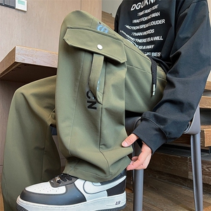 K2555-P45 M-8XL 2025秋季新款大码纯棉工装裤休闲裤 控79图片