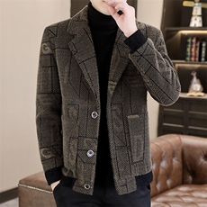 新款男士毛呢外套西装领短款休闲时尚夹克外套上衣男A52P150控238，男装毛呢大衣，电商B226