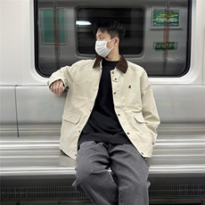 得物二开乳白色底特律工装夹克男款美式复古痞帅外套JK1259-P70，男装夹克，星座1103-3