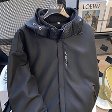 三合一冲锋衣情侣装上衣户外夹克防风防水连帽机能休闲外套男女潮，男装夹克，星座1013