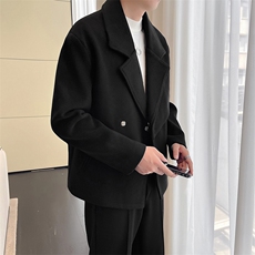 轻熟风~2024秋冬加棉加厚毛呢夹克外套F033/P115，男装夹克，电商B331