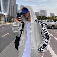 棒球服外套男春秋连帽夹克港风宽松百搭网红开衫卫衣JK009-P40，男装夹克，星座308B-1