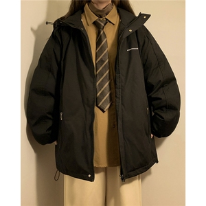 中性！2025冬季新款美式高街情侣棉服字母宽松港风棉衣23075-P118