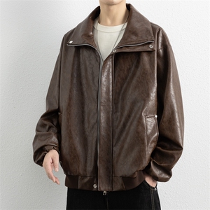 2026春季新款皮衣翻领夹克外套DSA157B-J2630-TP80图片