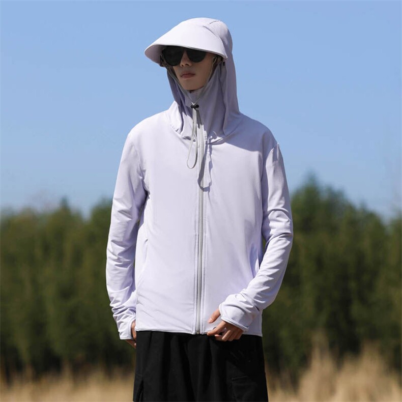 可拆卸帽UPF50+防紫外线情侣防晒衣轻薄透气凉感皮肤衣F03-P37，男装防晒衣，星座310B-3