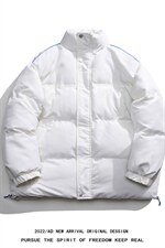 !白底冬季时尚基础款加厚保暖百搭立领棉衣MY351P115控158，男装棉衣，电商A247-1