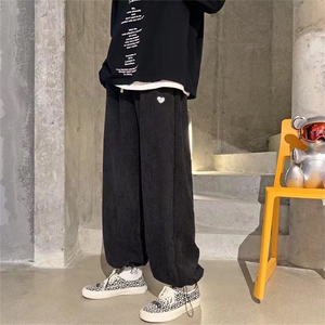 灯芯绒裤子男秋冬潮流韩版宽松哈伦裤K515P35图片