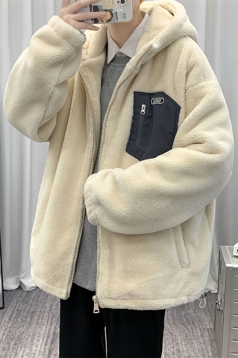 冬装青少年加绒加厚棉衣港风百搭羊羔绒外套男女915-P105控价138,男装棉衣,电商A441-1