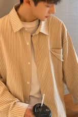 2023条纹长袖衬衫男大码春季潮流百搭宽松bf休闲衬衣外套C818-P50，男装衬衫，电商A001-1