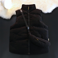 灯芯绒马甲男士背心2023秋冬季潮牌立领坎肩羽绒棉马夹802/P50，男装背心/马甲，星座1905A（原电商B343）
