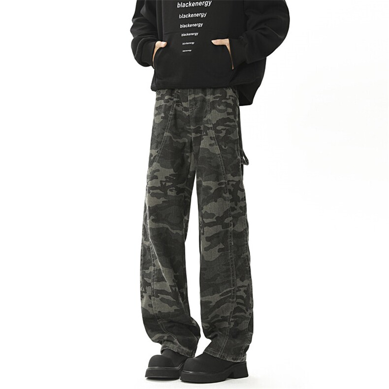 25年春款迷彩休闲裤宽松得物无影墙（现货）C323-1-22013-P42，男装休闲裤，电商C323-1
