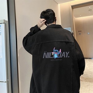 牛仔夹克男大码牛仔外套男茄克 NJ77173-P60加绒款-P75图片