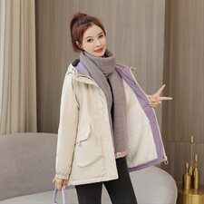 棉服2024新款女短款小棉袄韩版宽松冬季加绒棉衣外套潮，女装棉衣/棉服，梦懿尔