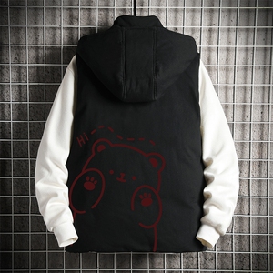 棉马甲男士大码加厚棉背心男坎肩男网格MJ47236-P80图片