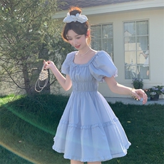 连衣裙女夏季2025新款收腰显瘦气质高端小个子夏天裙子女装潮，女装连衣裙，莘蕾