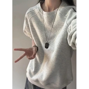 【004】卫衣男2026圆领套头宽松上衣内搭打底男装 A079-W36 -P36图片