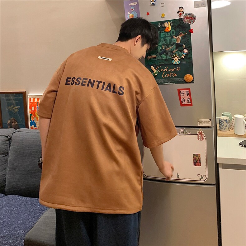 ！24夏季港风ess短袖麂皮绒T恤JT2316-特p20（抖音不可售）,男装T恤,星座508（原C305）