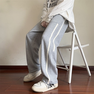 港风休闲裤男港风宽松直筒拖地裤束脚裤卫裤 KP733 P40图片