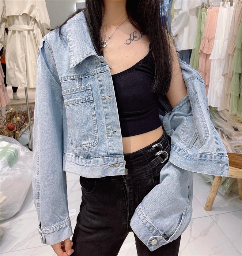 百搭牛仔外套女，女装，迷吉meeggle