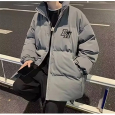 网络图现货美式潮牌痞帅立领宽松保暖加厚牛津防水棉衣JZ126-P85，男装棉衣，星座715-7