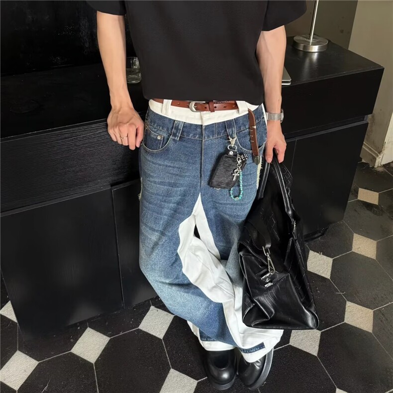 春夏季2025新款男士牛仔裤男直筒宽松男裤百搭休闲长裤子XN7092,男装牛仔裤,星座208-5